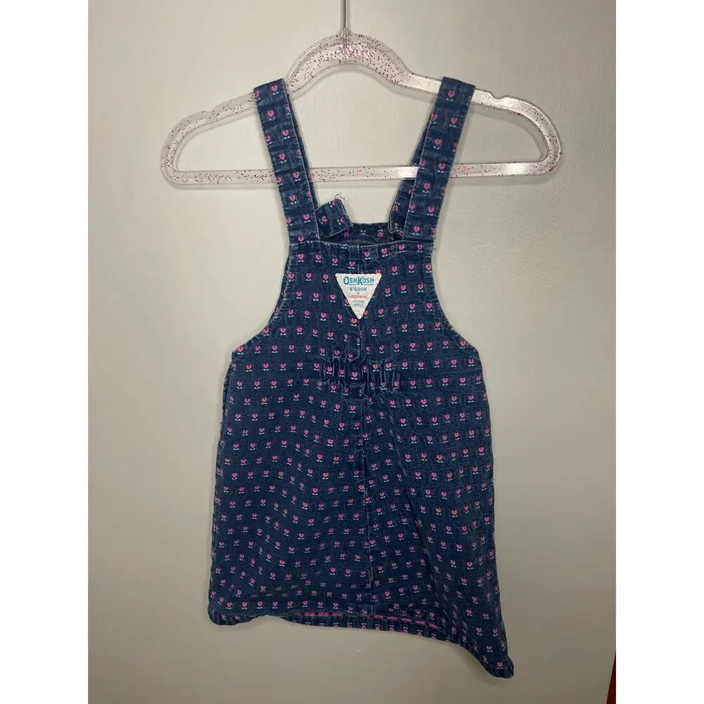 Vintage OshKosh Flower Dress Union Tag